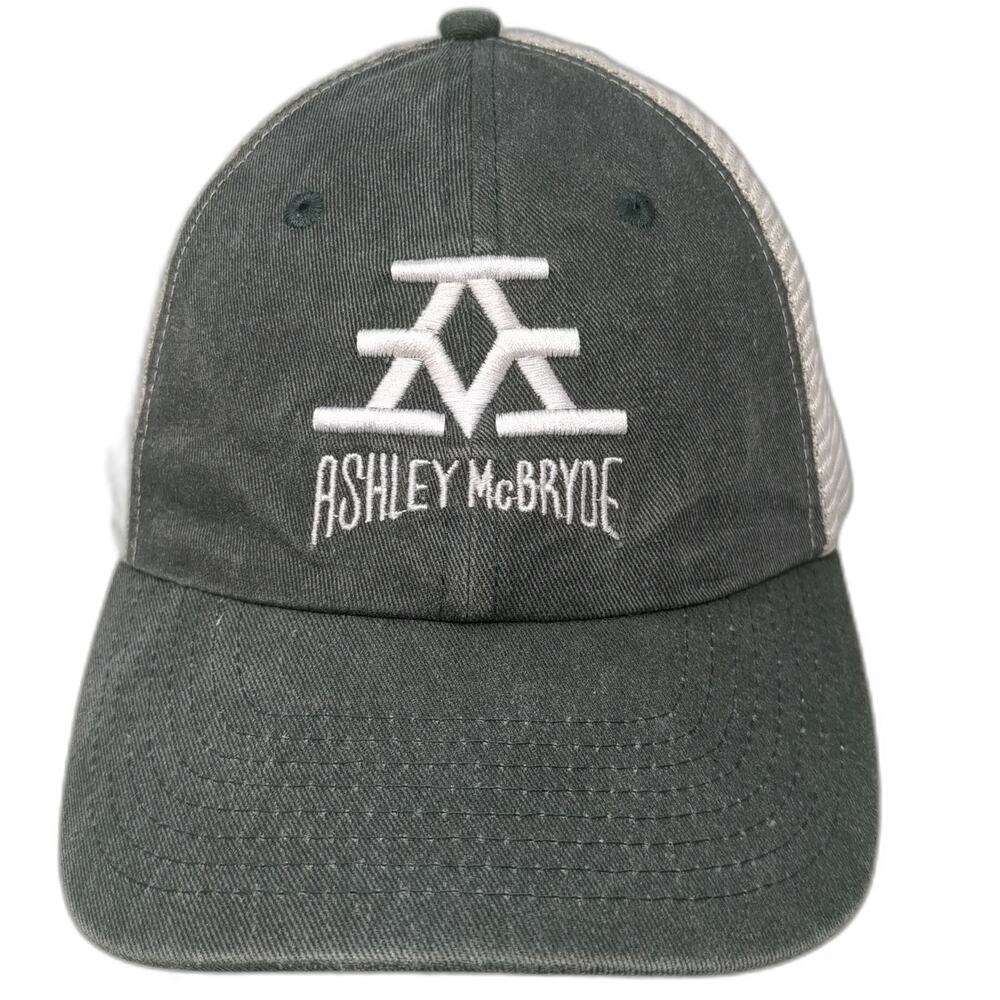 Sportsman Trucker Hat Gray One Size Ashley McBryde Embroidered Mesh Snapback